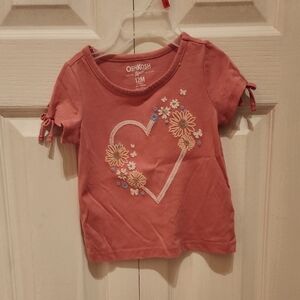 3/10$ 🌼 OshKosh B'gosh Pink Floral Heart Tee